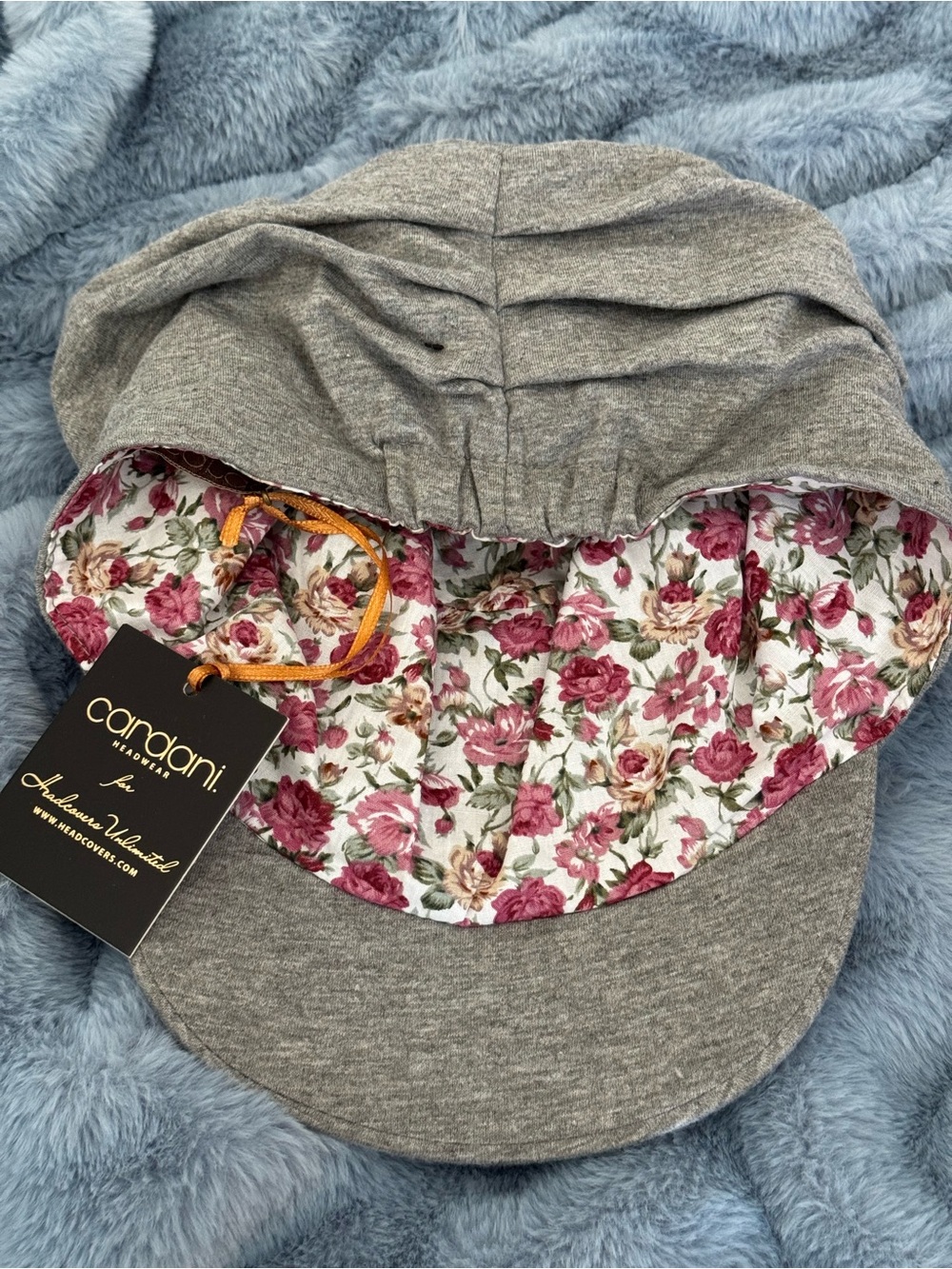 Candiani Heather Gray Women's Headcover with Floral Lining